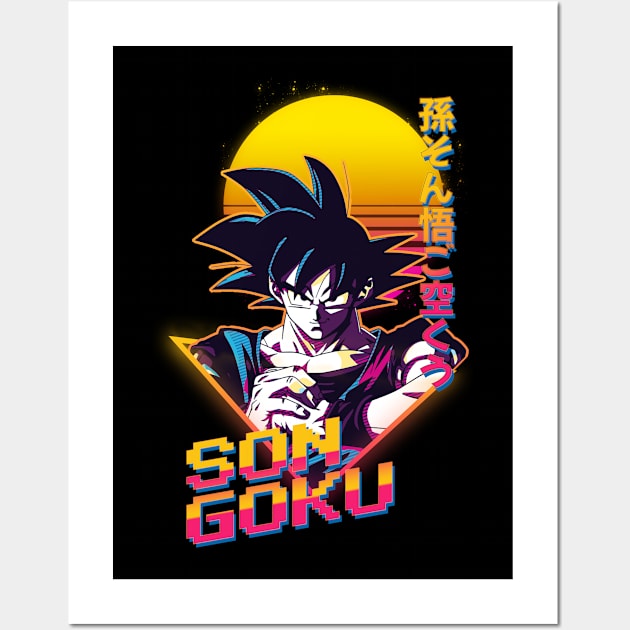 son goku saiyan Wall Art by Retrostyle